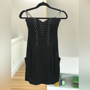 Guess Strapless Black Mini Dress